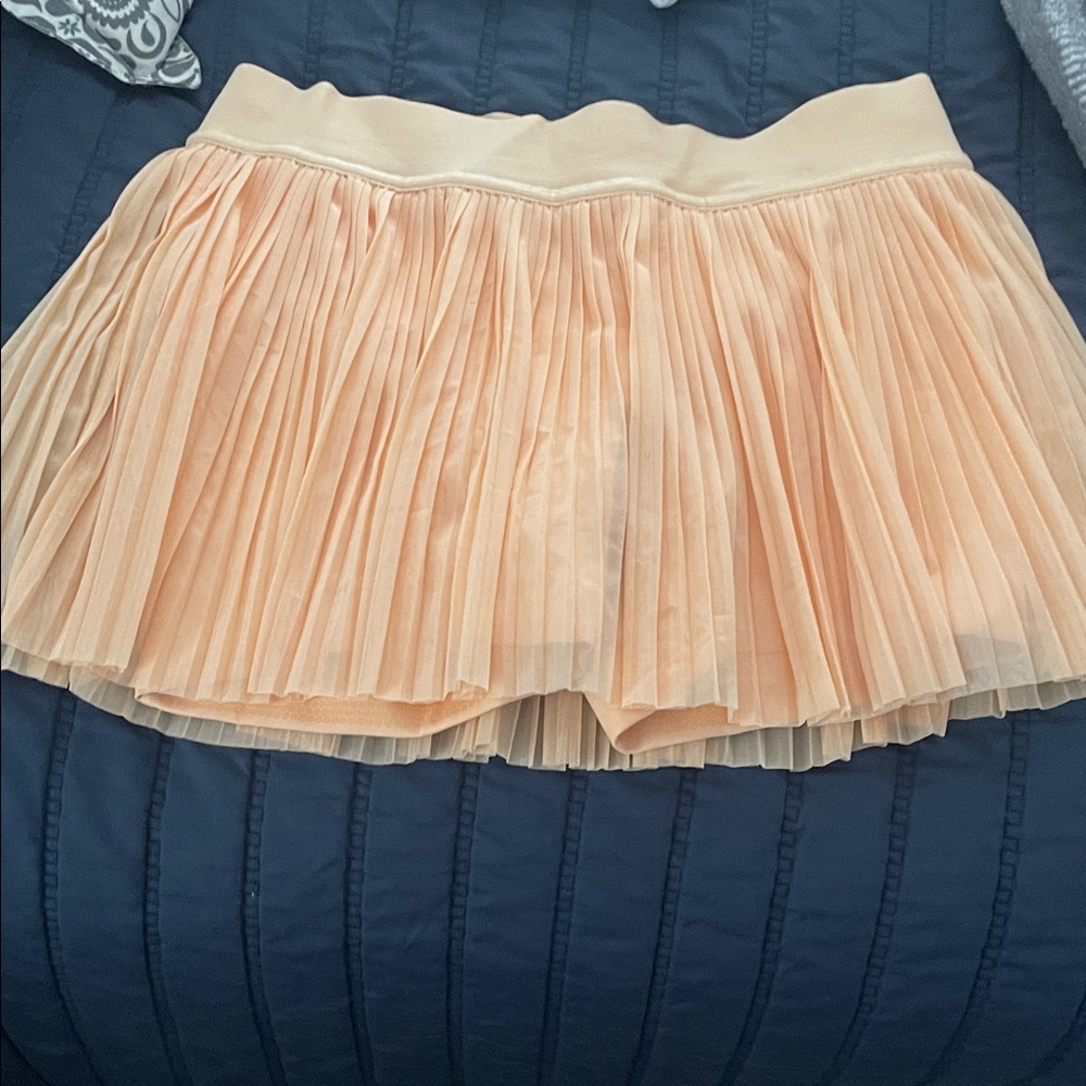 Peach Pleated Women's tennis Skirt